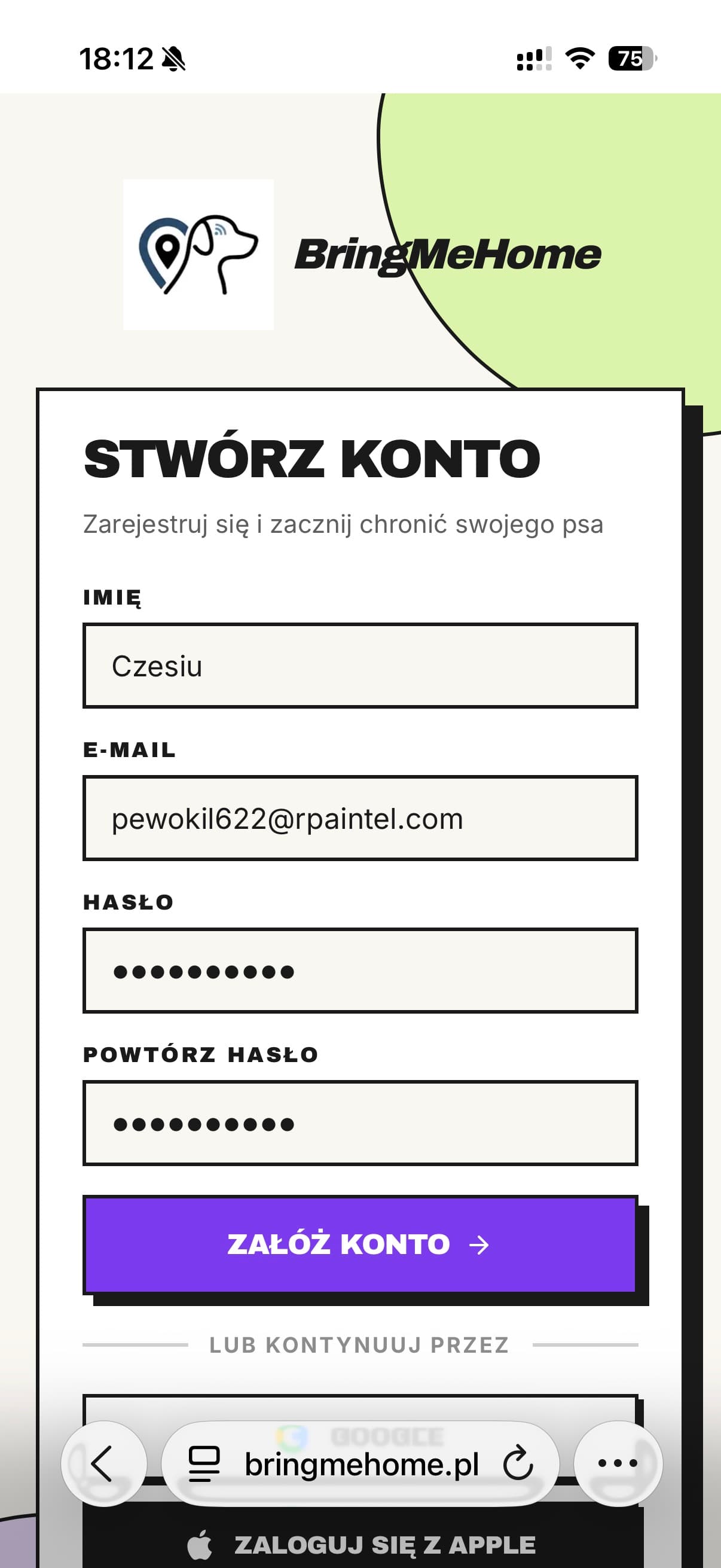 Zakładasz konto