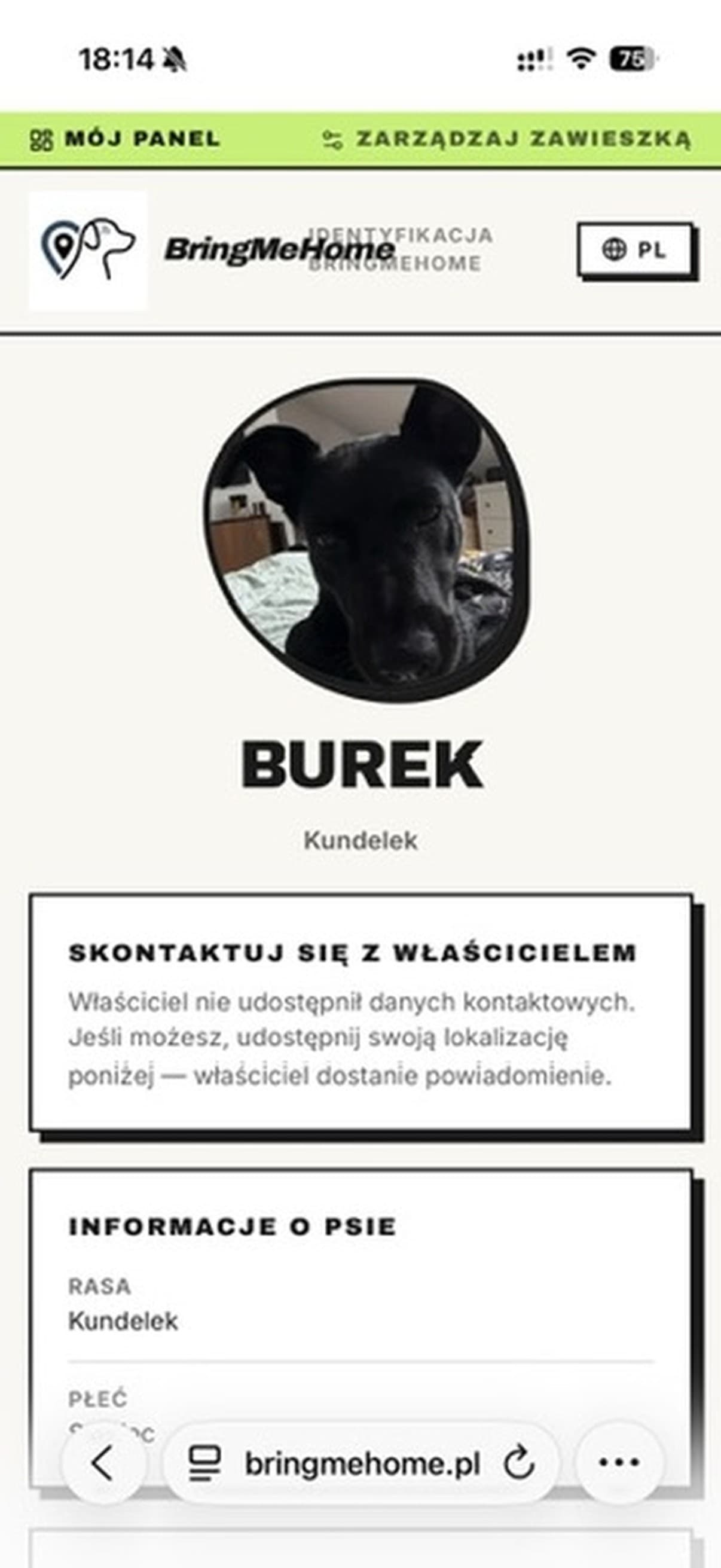 Tak widzi go znalazca