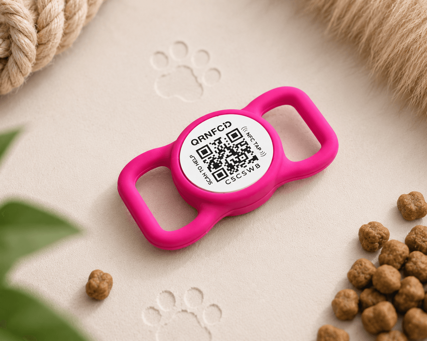 Smart adresówka QR i NFC — Różowy